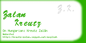 zalan kreutz business card