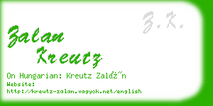 zalan kreutz business card